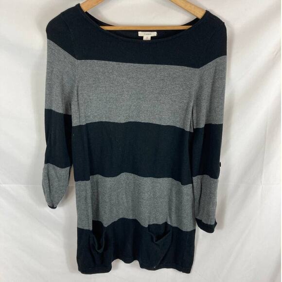 Caslon Oversized Sweater Striped with Pockets size Petite XS - Picture 1 of 5